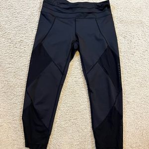 Atheta Mesh Black Crop Legging - Med Tall